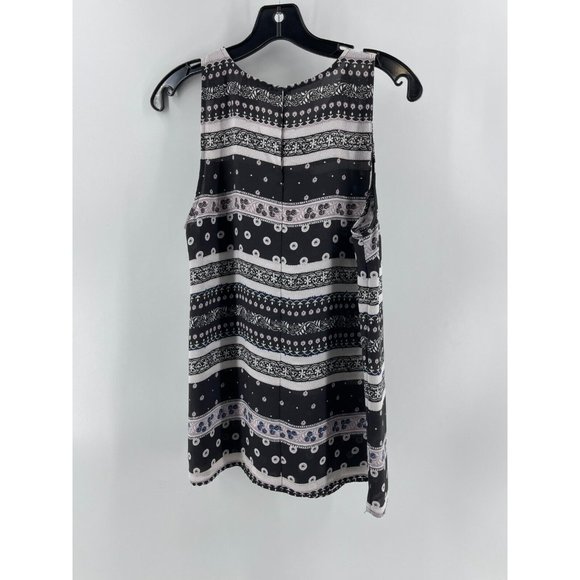 Ann Taylor Loft Women's Striped Floral Print Sleeveless Top Shirt Blouse Size M - Picture 4 of 12